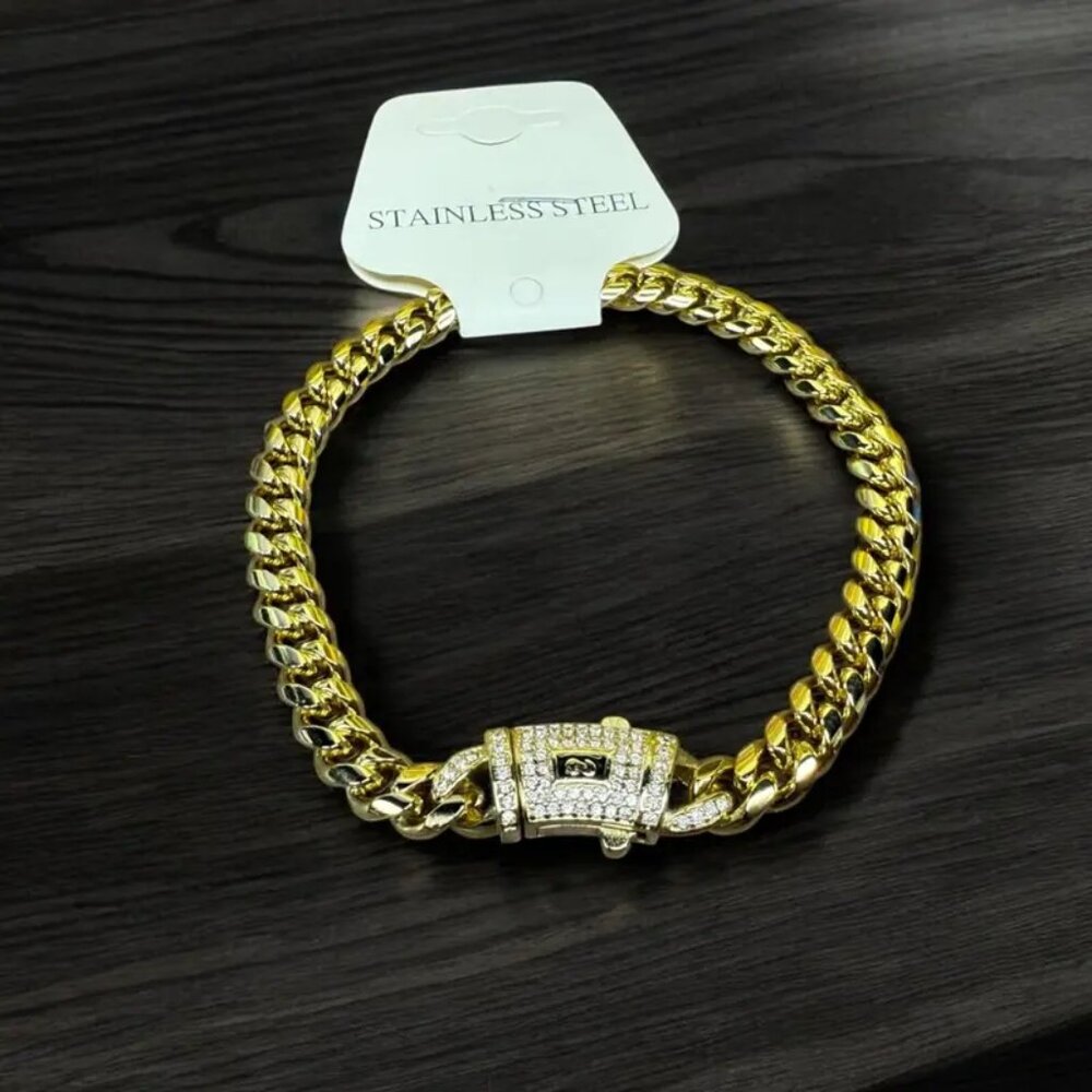 Stylish Stainless Steel Monaco Bracelet 7.5"- Luxury Jewelry Fashion Accessory